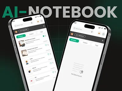 AI Notebook Mobile App Concept by DevOmni (Sheffield, UK) ai app ai app design ai note book android app app design ios app mobile app mobile app design native app ui