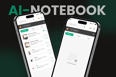 Ai Note Book Mobile App ai app ai app design ai note book android app app design ios app mobile app mobile app design native app ui
