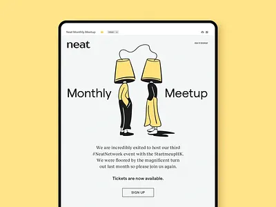 Creative Monthly Meetup Email Design brand campaign character illustration clean layout creative monthly design system email email design event invite event promo lamp heads marketing email meetup monthly newsletter playful branding product mailer user interface ux strategy web preview