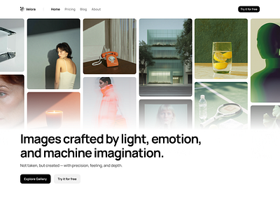 AI Photography ai cinematic design generated lummi photography ui uiux web design
