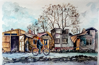 Original Watercolor Ukrainian Painting, War art from photo art hand painted handmade paint painting people ukraine