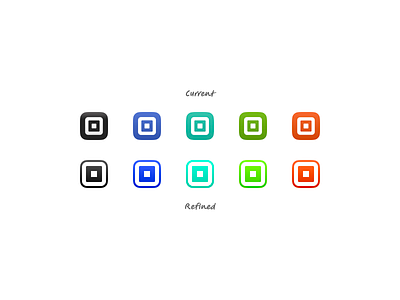 Square App Icons Refined app icon b2b b2c branding cash commerce concept gradient graphic design ios iphone logo pay payment redesign register