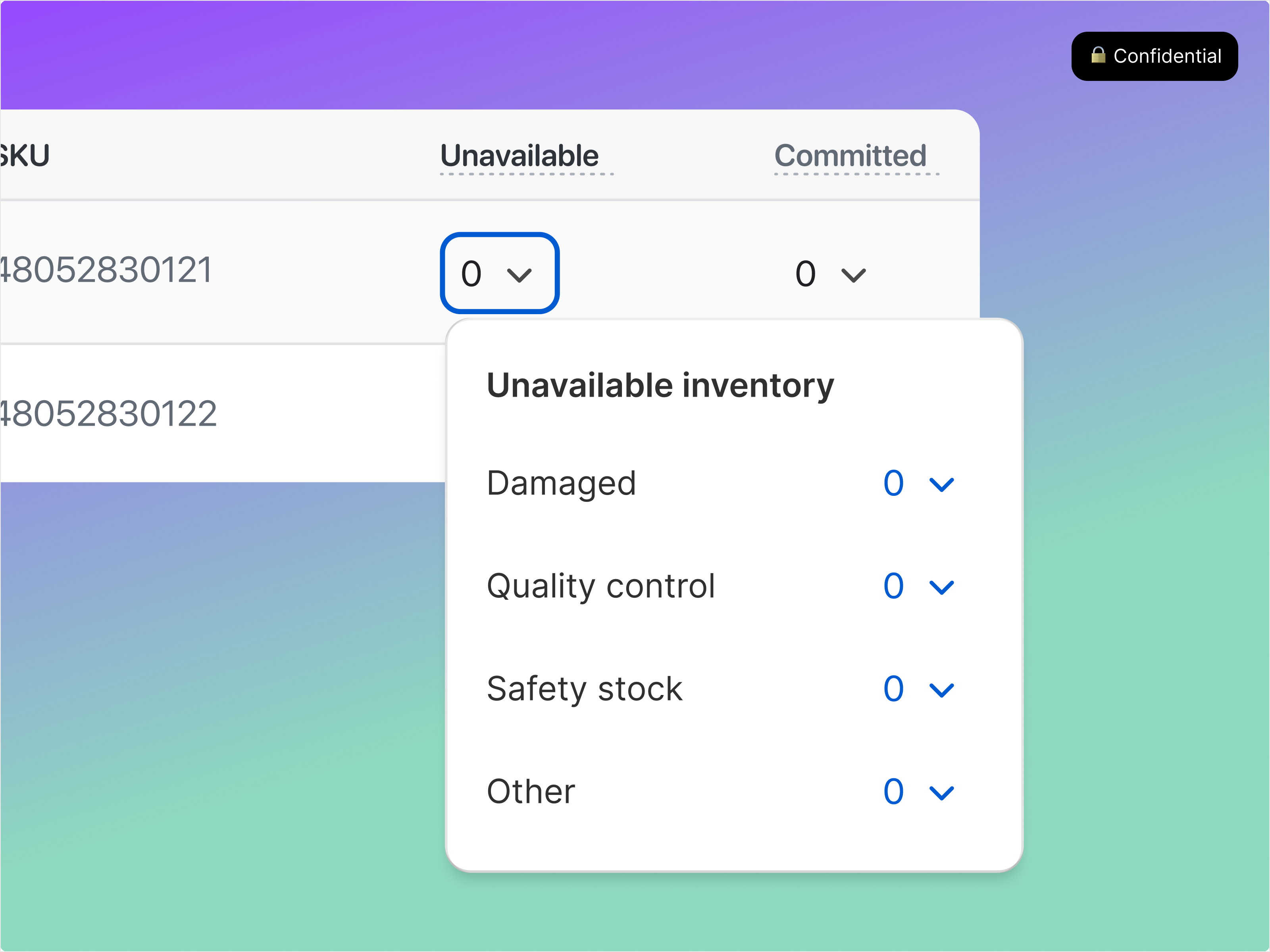 Manually adjust unavailable inventory ecommerce ui ux