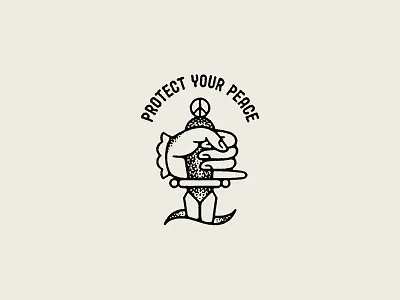 Protect Your Peace design graphic design illustration tattoo tattooflash vintage