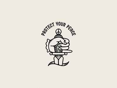 Protect Your Peace design graphic design illustration tattoo tattooflash vintage