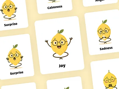 Lemon Emotions – Cute Character Set cartoon characterdesign cute dribbble emotions flatdesign illustration lemon vectorart