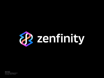 Zenfinity Logo Design | Letter Z+Infinity Monogram Logo brand identity branding colorful creative logo designer futuristic gradient logo icon infinity logo logo logo design logotype mark modern logo monogram saas logo software startup company logo symbol trendy logo