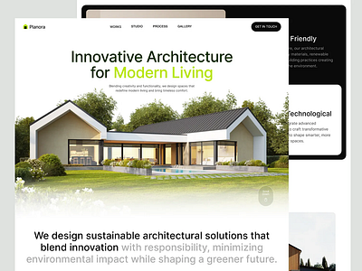 Architecture Landing Page Design graphic design landing page design product page ui