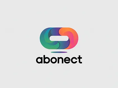 Modern Gradient Link Logo for Abonect – Symbolizing Connection branding design graphic design illustration logo logo design typography ui ux vector