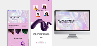 3D VISUALS figma graphic design web design