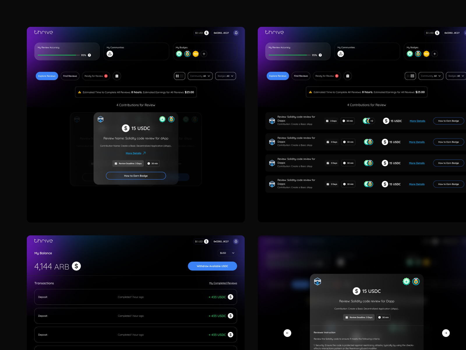 ThriveProtocol - web3 review platform crypto productdesign ui uiux userinterfacedesign ux web3 web3platform