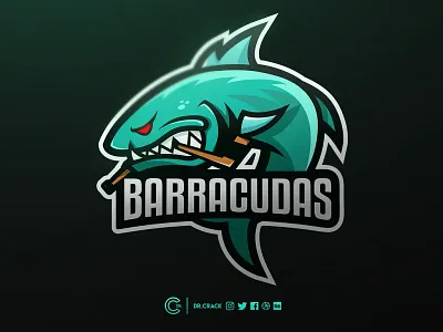 Barracudas Mascot Logo 3d animation graphic design logo