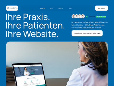 Healthcare & Doctor Website UI – Modern Medical Web Design clean web design clinic website doctor website design healthcare landing page healthcare ui hospital web design medical practice website medical website modern ui professional design responsive ui web design inspiration