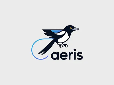Modern Magpie Mascot Logo with Dynamic Flight and Bold Branding branding design graphic design illustration logo logo design typography ui ux vector