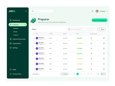 Juno - Product UI app app design design illustration ui ux