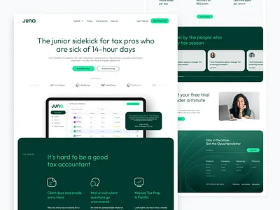 Juno - Website Design design hero landing page ui ux web design website