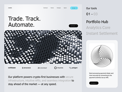Crystalo – Modern & Clean Crypto Infrastructure UI app branding crypto cryptocurrency design fintech design flat interface logo ui ux web web design webdesign website design