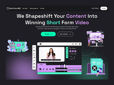 Short Form SEO – Creative Landing Page Design for Video Content