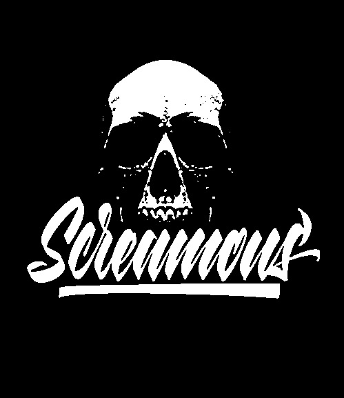 Screamous apparel brand ca calligraphy clothing design illustration lettering logo logotype screamous skull vintage
