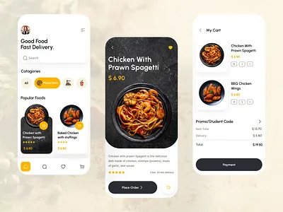 Food Delivery App app app ui delivery app design dribbble shot fast food ffood order food food app food app design food delivery app food mobile app lunch mobile mobile app design online food order product rastaurant ui ux