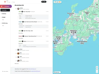 New Activities Section In Wanderlog travel