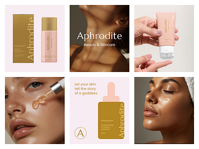 Aphrodite Beauty / Skincare Logo / Branding & Packaging Design beauty brand guidelines brand identity branding cosmetics face care graphic design health care logo logotype luxury logo makeup medical care modern design package packaging design skin care typography visual identity wellness