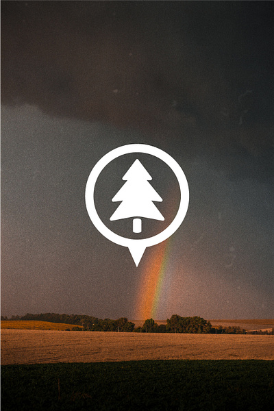 Wilderness Tree Pin Logo - Location Services Branding brand strategy