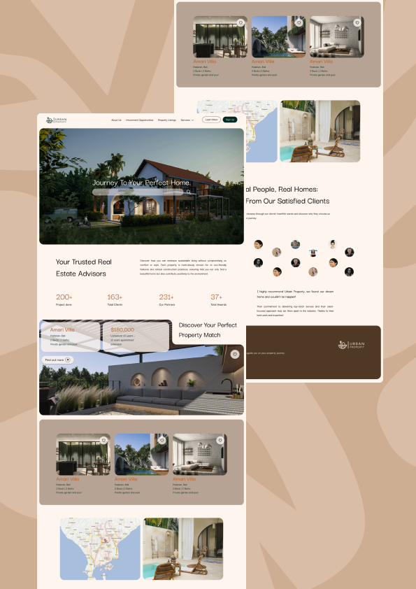 Urban Property Branding and UI/UX design branding design logo typography ui ux vector