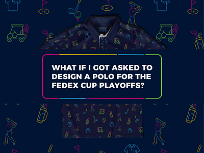 Neon Golf Icons + Polo for the FedEx Cup Playoffs in Memphis brand design brand identity brand identity design branding design golf graphic design icon iconography illustration logo design logo designer memphis neon night pga pga tour polo tshirt design