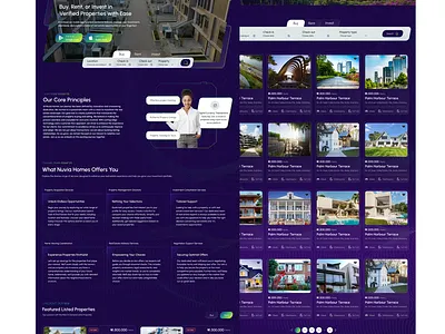 A real estate website designs homepage landing page real estate ui design web website