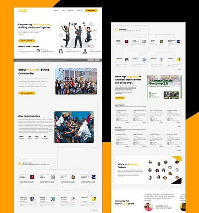 A tech community website a1 graphic design homepage landing page tech web3 webs website