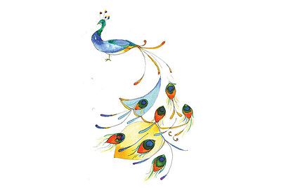 Hand-painted Ink Peacock art art print artwork book book cover book illustration cover art coverdesign creative illustration editorial design graphic design hand drawn ink painting peacock publishing typesetting watercolor whimsical