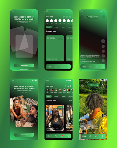 A social media App app app design apps graphic design home screen login screen search social media app