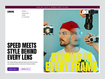 LUMIVUE - Creative Photography Studio agency branding company creative design digital elementor framer house landing marketing page photographer photography production studio ui webflow website wordpress