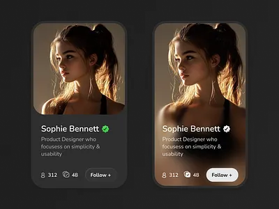 Profile Card 😉 app design ui ux