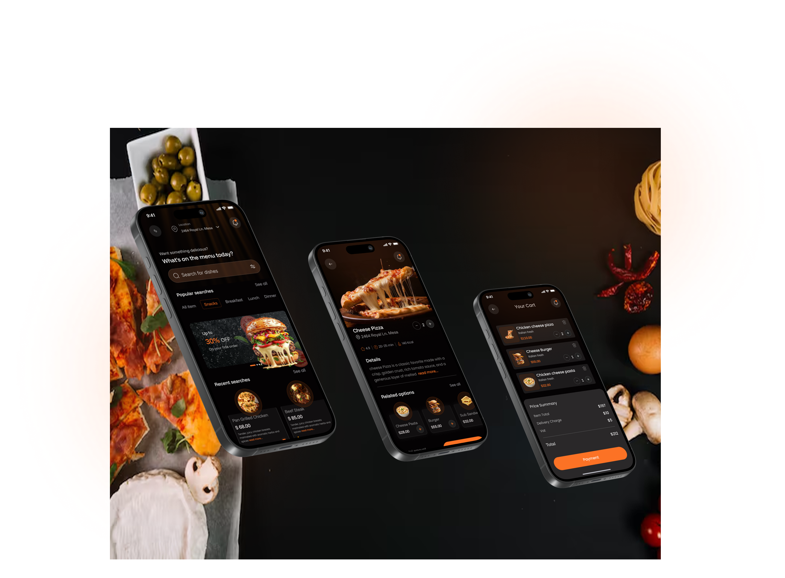 Food Delivery App 3d animation app branding design graphic design illustration logo motion graphics typography ui ux vector