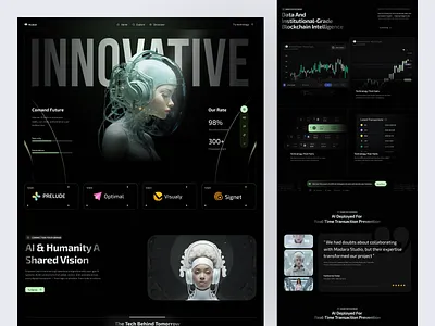 AI Tech Website agency ai artificial intelligence bot bots chat gpt data digital machine landing page neural open ai saas startup support ui ux website