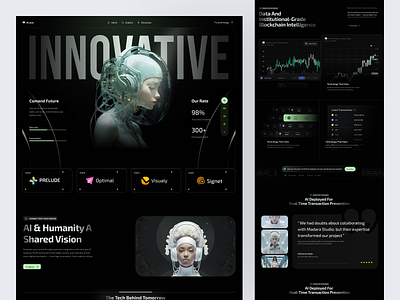 AI Tech Website agency ai artificial intelligence bot bots chat gpt data digital machine landing page neural open ai saas startup support ui ux website