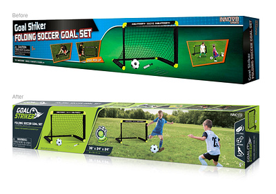 GoalStriker Folding Soccer Goal graphic design packaging toy packaging