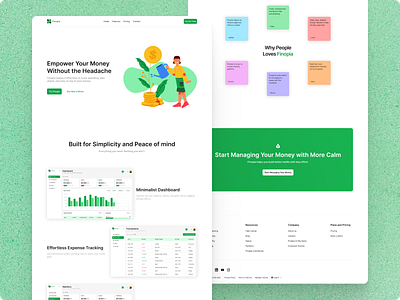 Finopia Landing Page Design design figma fintech landing page saas landing page ui ui design