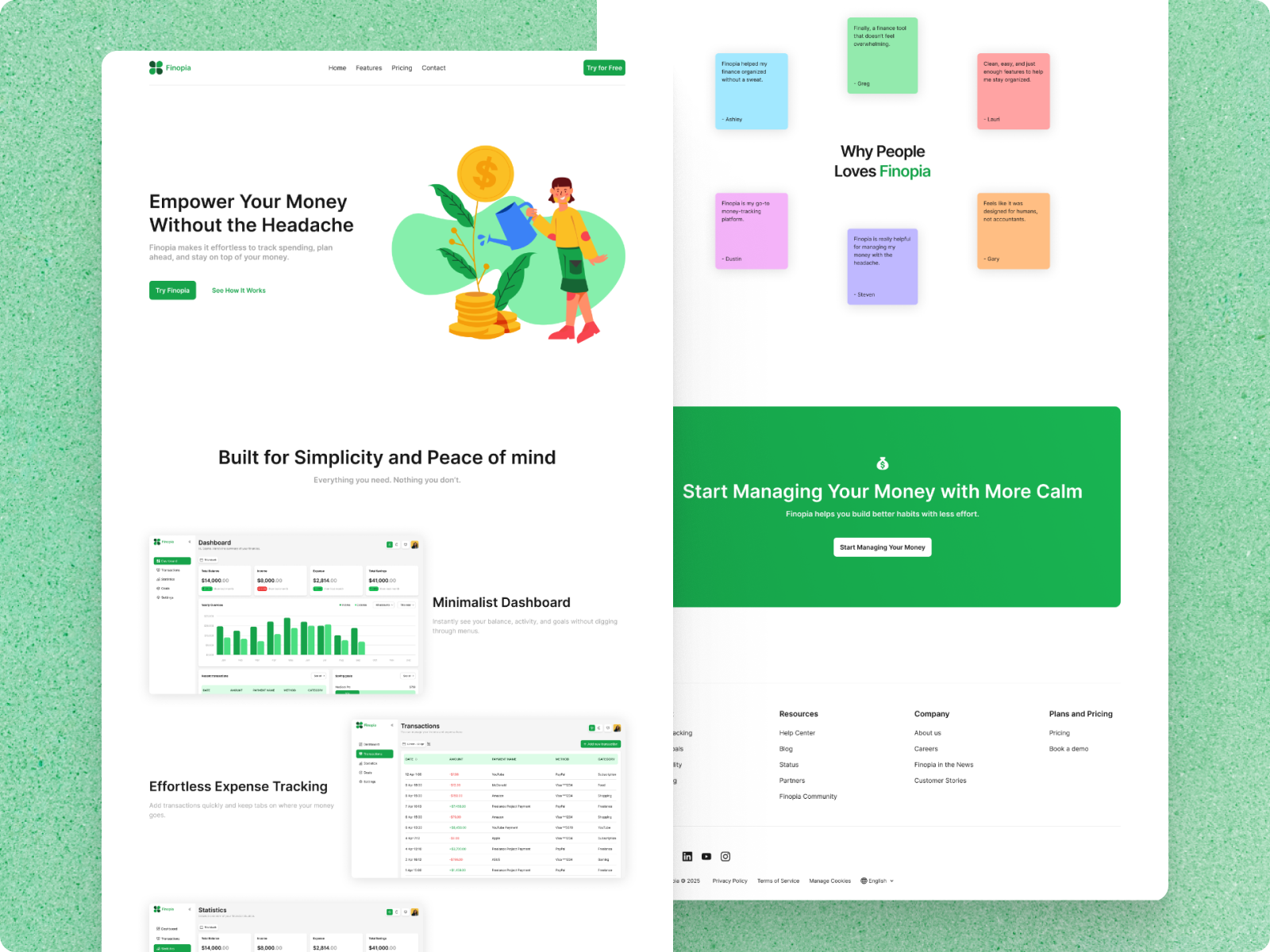 Example of Landing Page Design