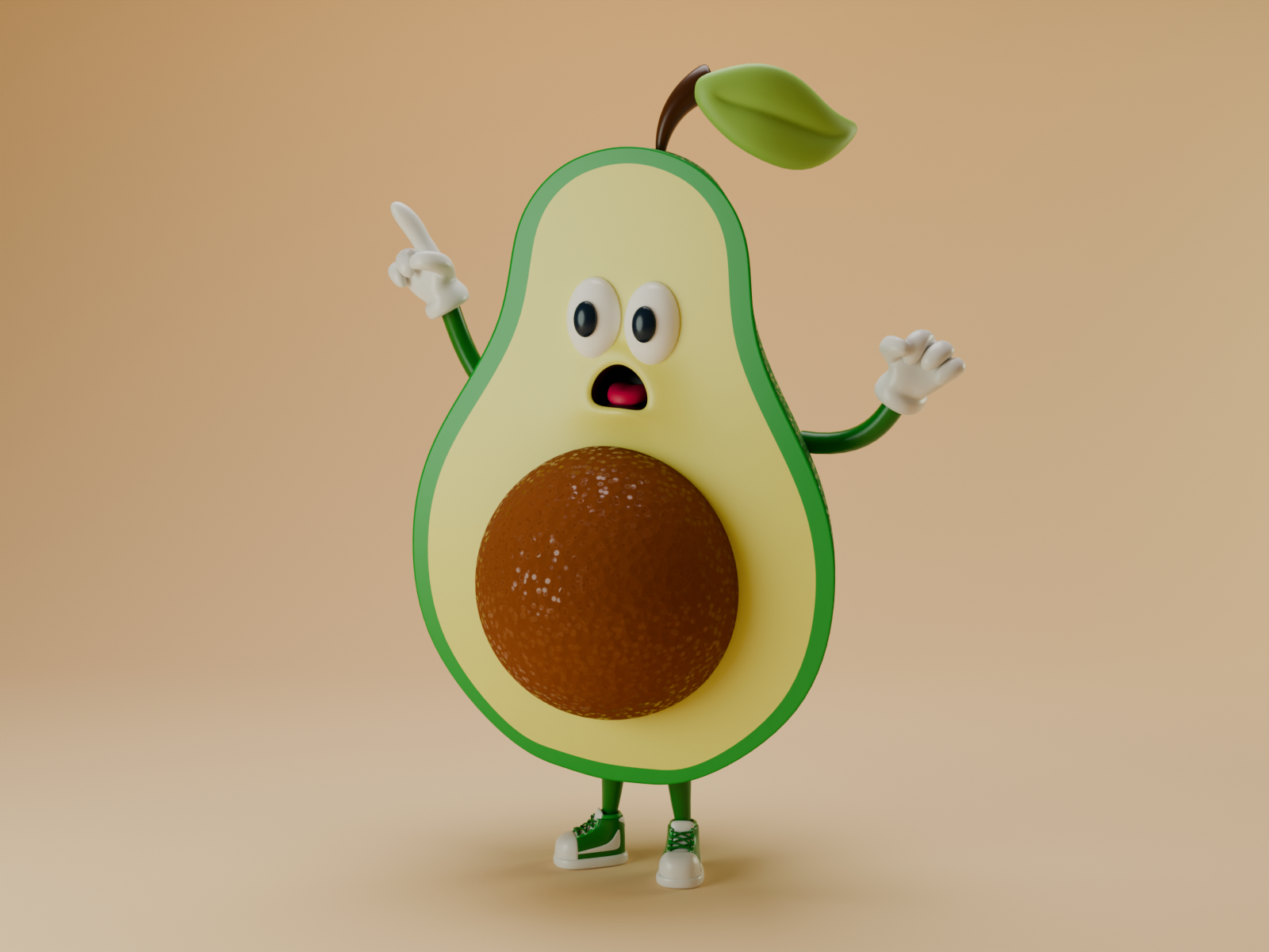 Avocado 3d avocado blender character characterdesign design drawing flat design illustration vector