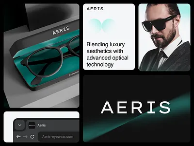 Aeris Eyewear- Brand Identity 3d brandidentity branding design eyewear graphic design logo logo design luxury minimal mockup technology