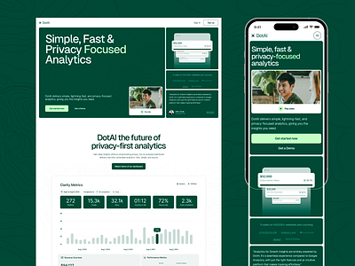 DotAI- Saas Landing Page admin panel analytics charts design graphs landing page saas system ui ux web web design webdesign website