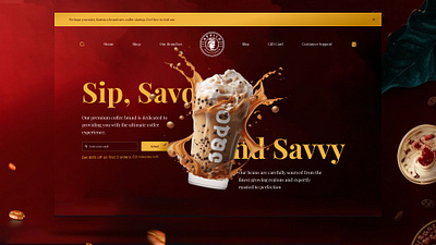 Coffee Brand: Web Design animation beverage coffee coffee website premium web design talha web desgin