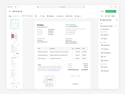 Cloudy - Cloud File Storage Webapp (Detail & Edit Document Flow) cloud dashboard cloud storage dashboard dashboard design document editor file management file manager file preview file storage grid view list view permission setting saas product saas ui sign document signature app storage analytics storage app storage usage ui design