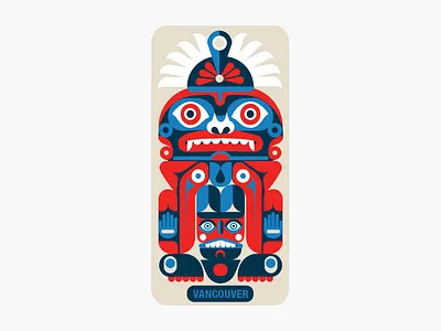 NorthShore Artpop cilabstudio design firstnation graphic design illustration mask totem tribal vancouver