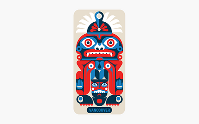 NorthShore Artpop cilabstudio design firstnation graphic design illustration mask totem tribal vancouver