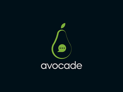 Branding / Modern / Minimalist / Messaging App Logo avocado avocado logo best logo branding chat chat app chat logo chatting communication conversation design digital fruit internet logo messaging messaging app popular logo talk