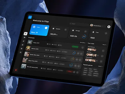 Fliqo managment dashboard dark mode dashboard design platform product ui ux website